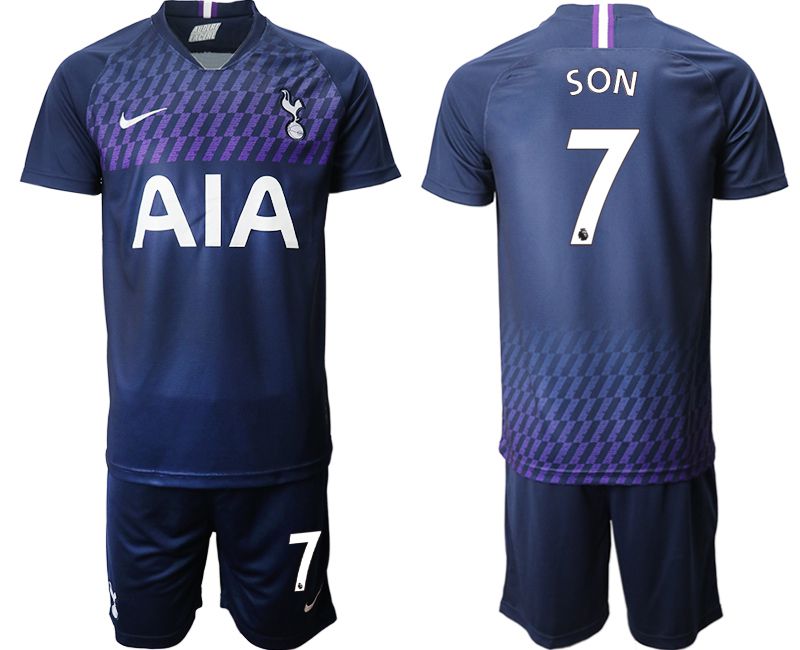 Men 2019-2020 club Tottenham Hotspur away #7 blue Soccer Jerseys